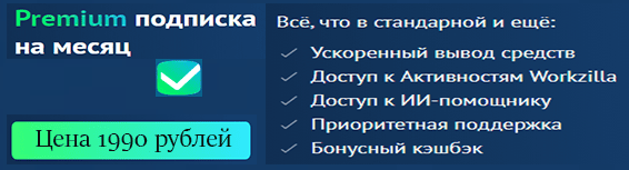 Премиум подписка на Воркзилле